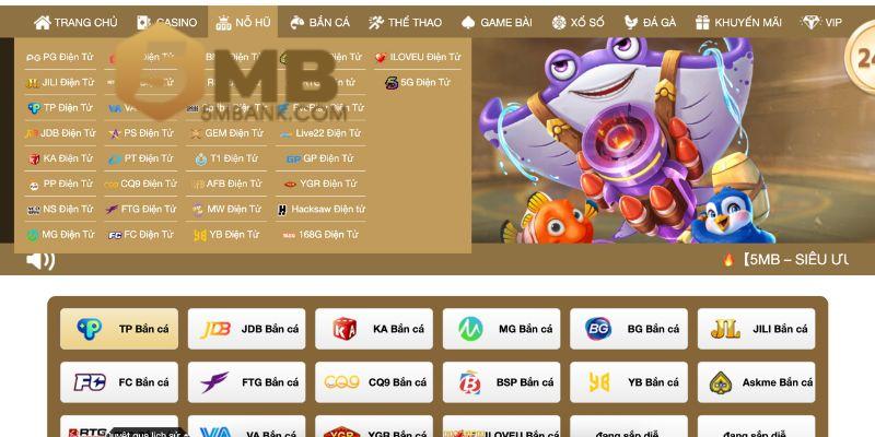 Kho game giải trí đa dạng