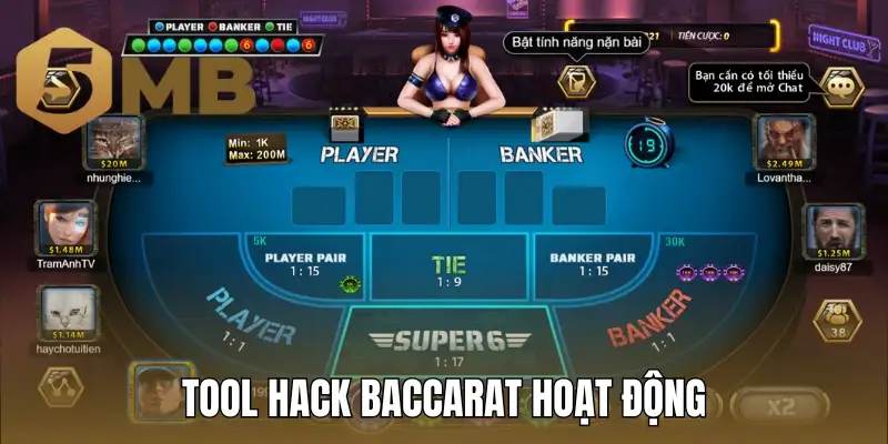 Tool hack Baccarat hoạt động tương đối giống nhau